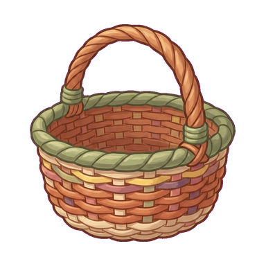 Empty wicker basket