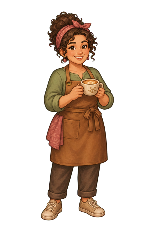 Amy, a cheerful young townsperson